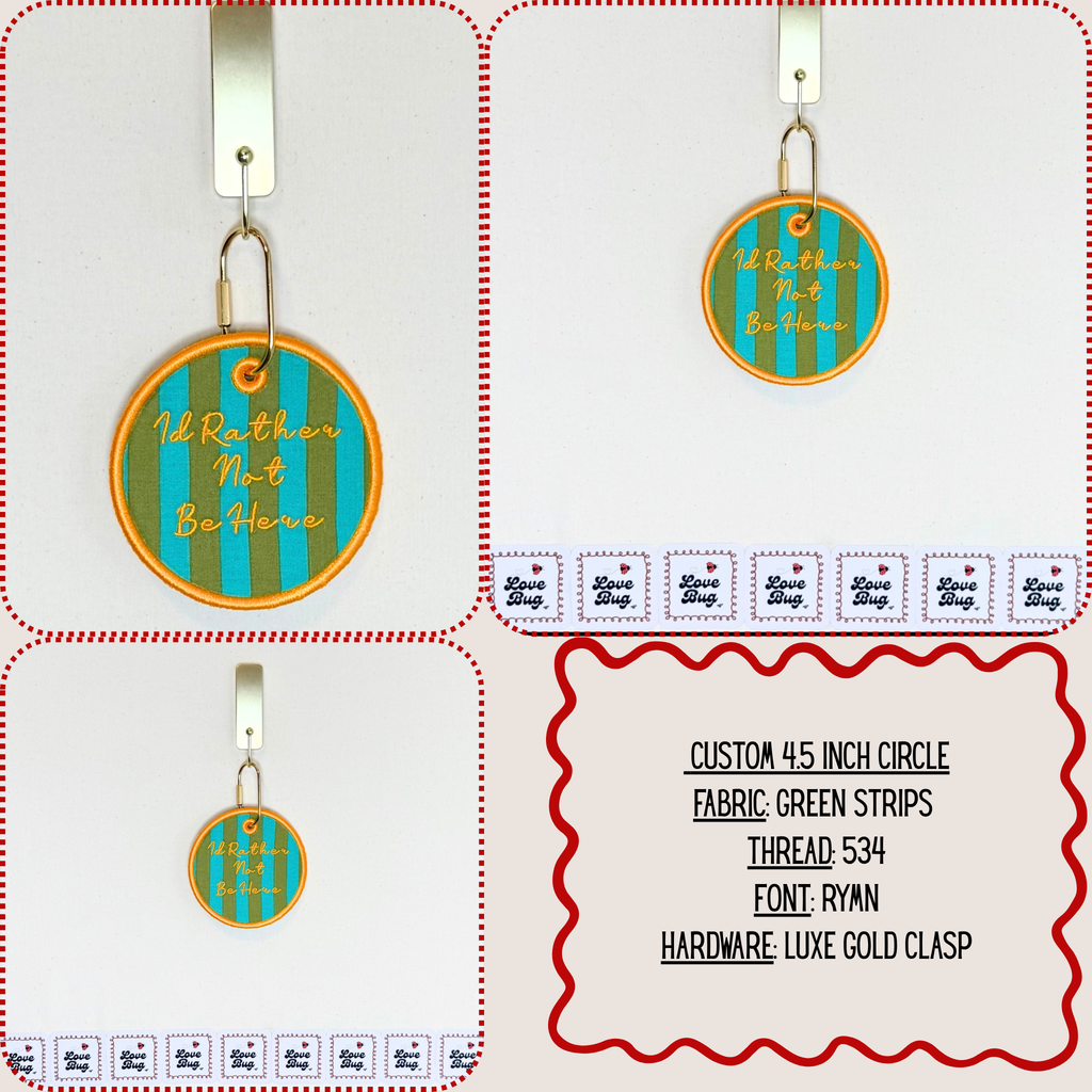 The Custom Embroidered Bag Tag