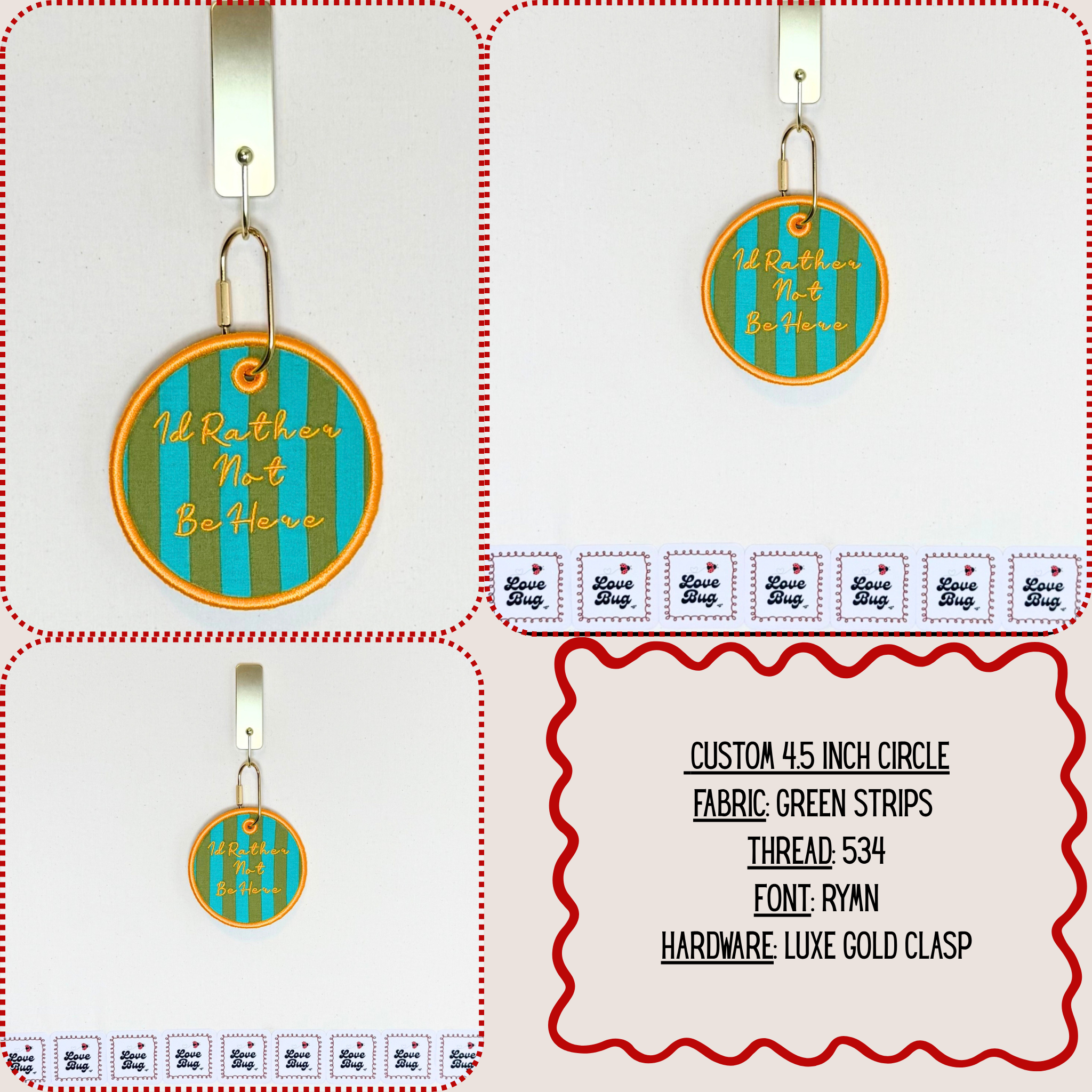 The Custom Embroidered Bag Tag