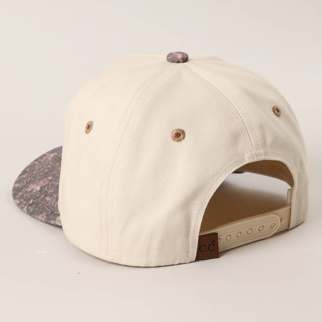Two Tone Neutral Color BROWN CAMO Trucker Hat