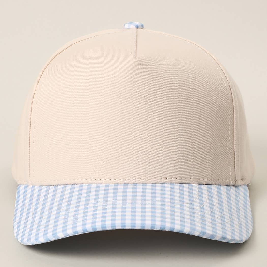 Small Gingham Check Two-Tone Trucker Hat