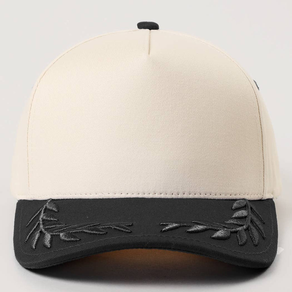 Plain Two Tone Canvas Cotton Bay Leaf Trucker Hat