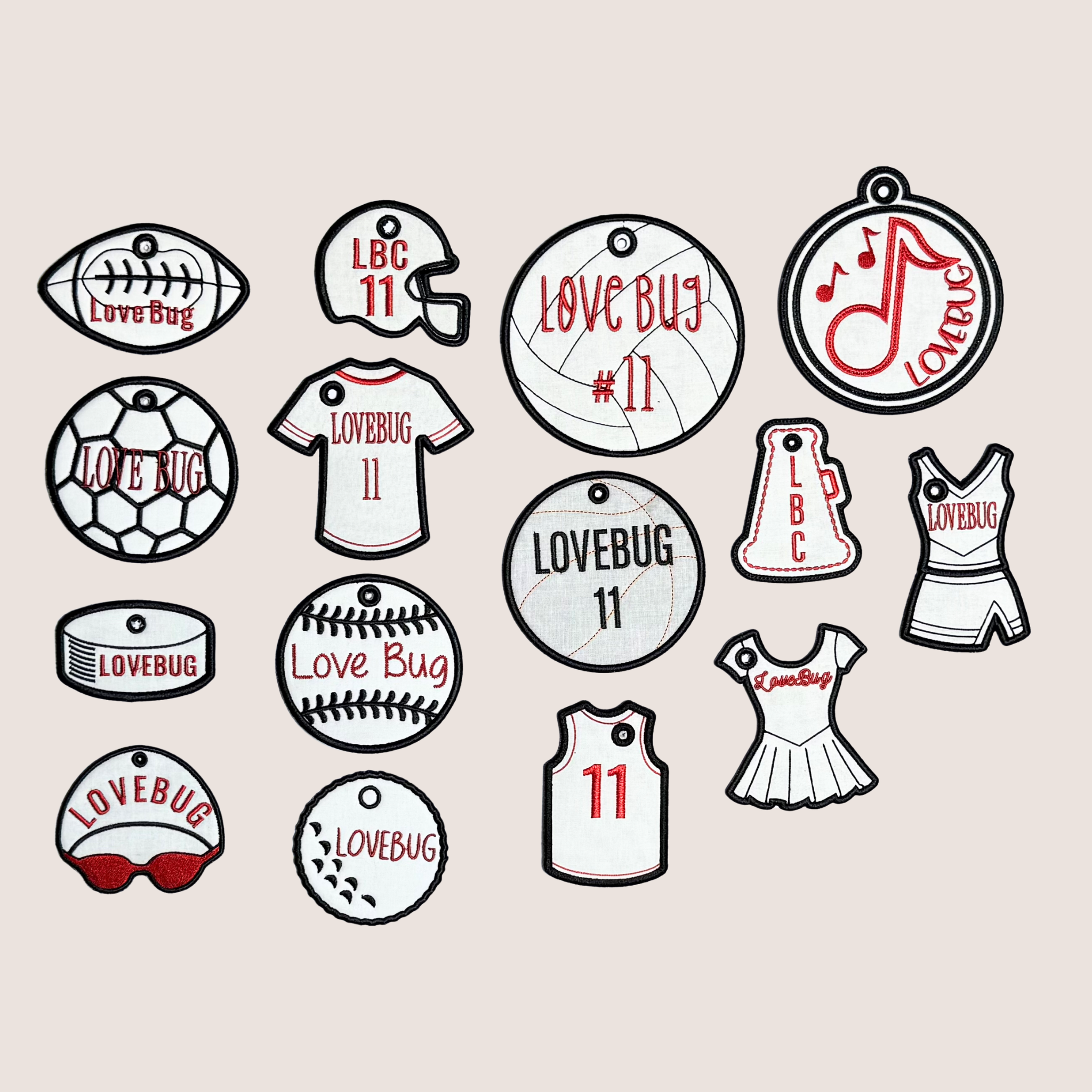 The Game Day Stitched Bag Tags