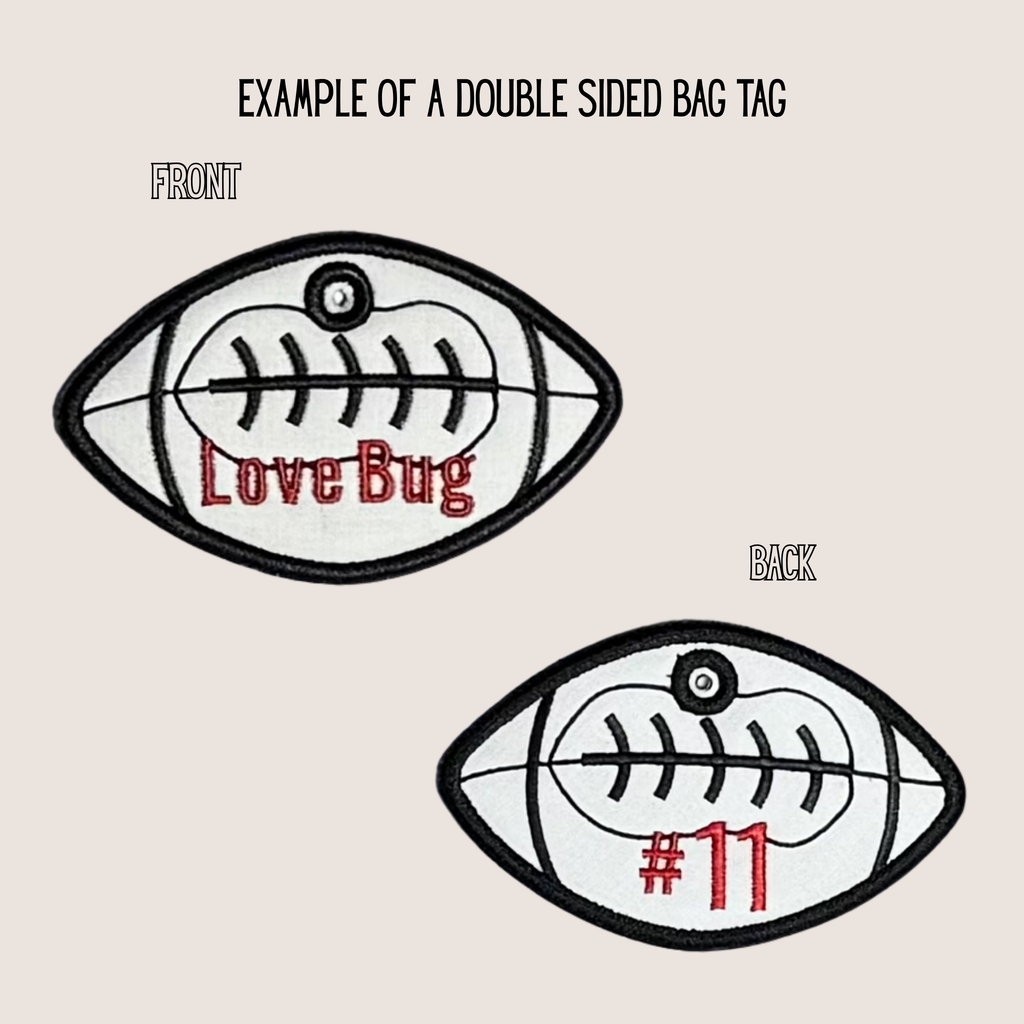 The Game Day Stitched Bag Tags