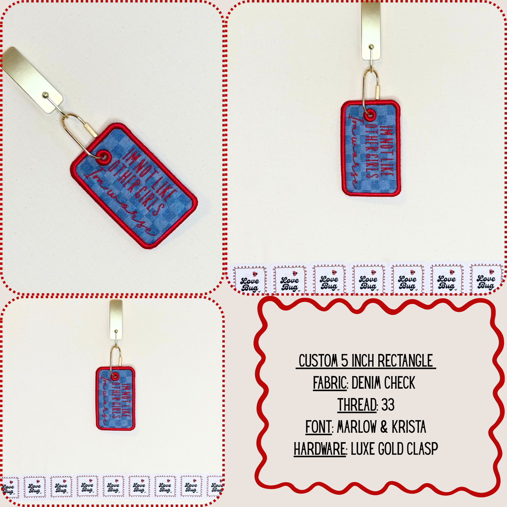 The Custom Embroidered Bag Tag