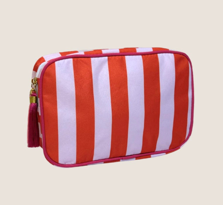 The Classic Stripe Cosmetic Case