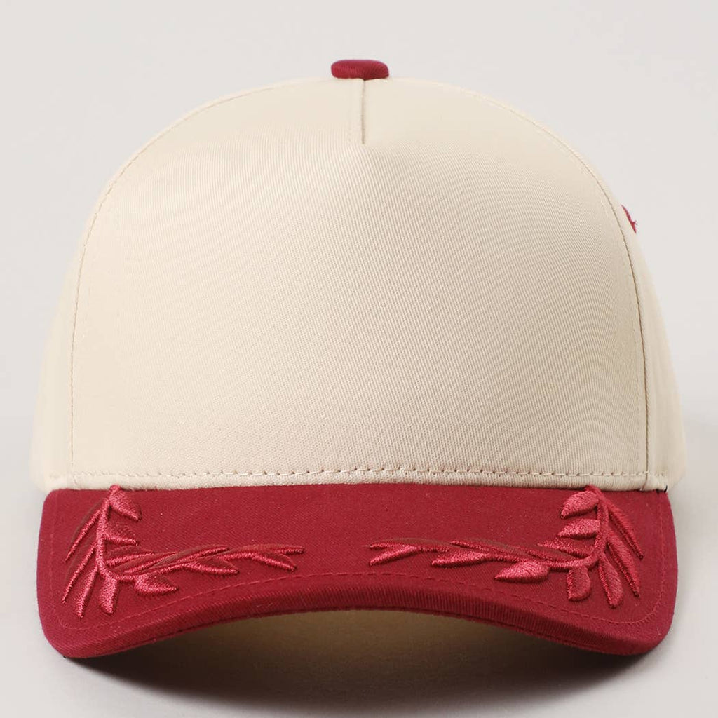 Plain Two Tone Canvas Cotton Bay Leaf Trucker Hat