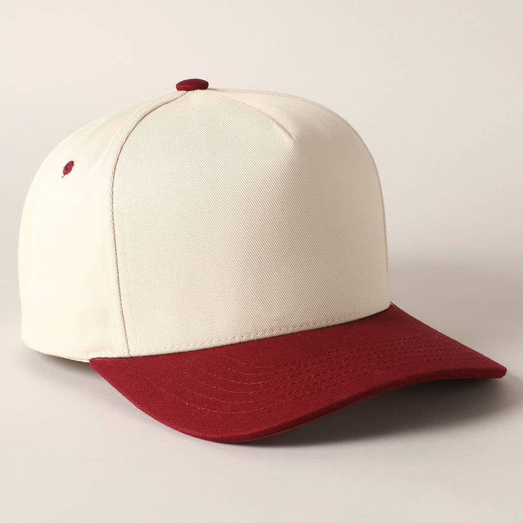 Plain Two-Tone Canvas Cotton Trucker Hat