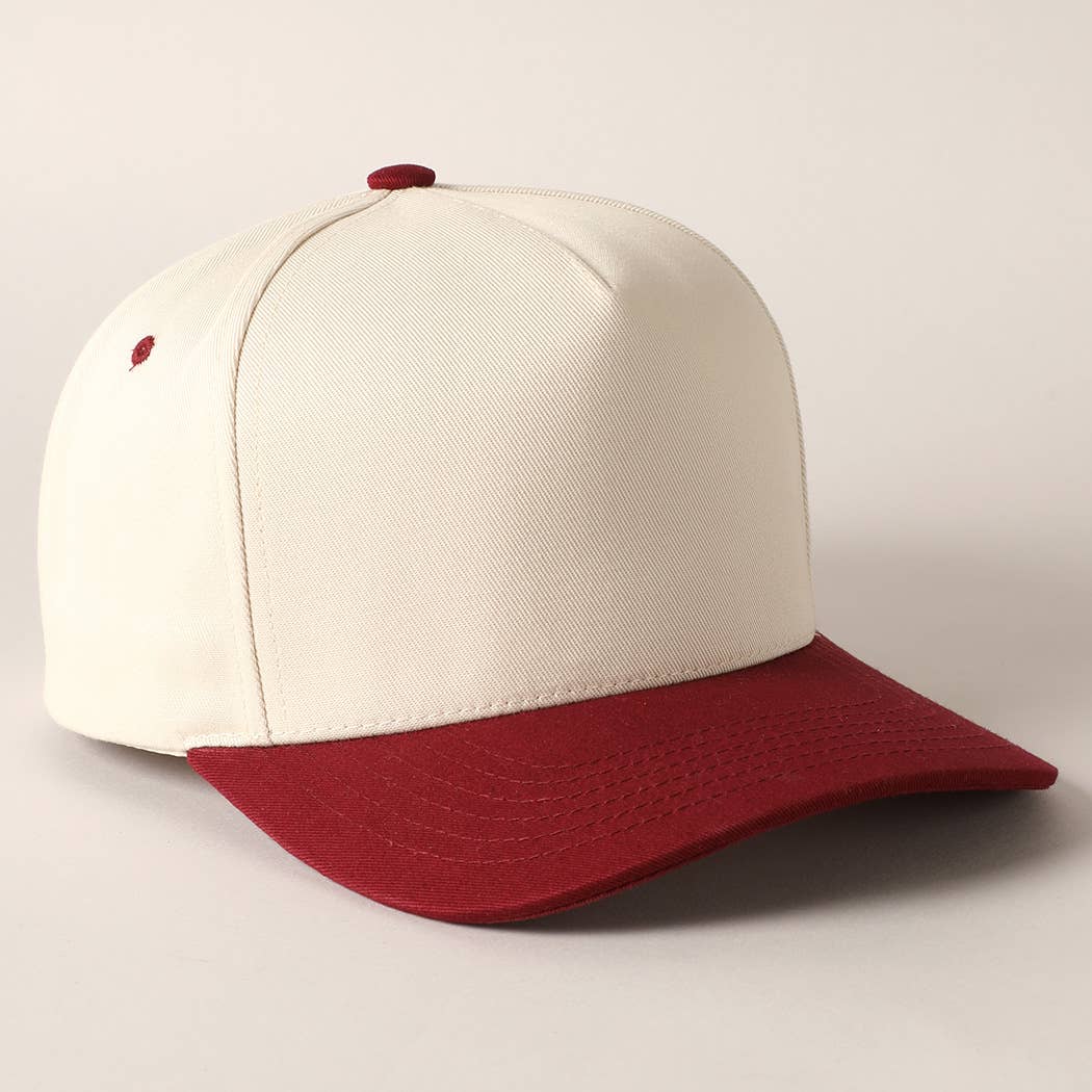 Plain Two-Tone Canvas Cotton Trucker Hat